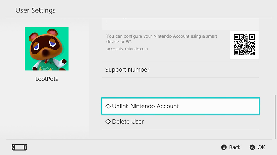 nintendo switch account code